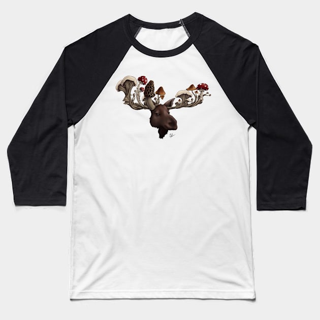 Mooseshroom Baseball T-Shirt by missyboque